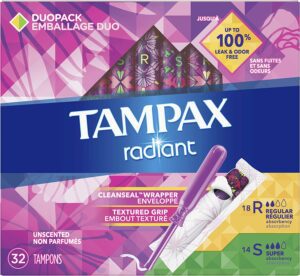 Difference Between Tampax Radiant and Tampax Pearl Difference Between